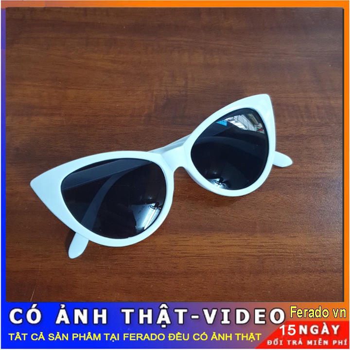 Kính mắt mèo gọng trắng thời trang
