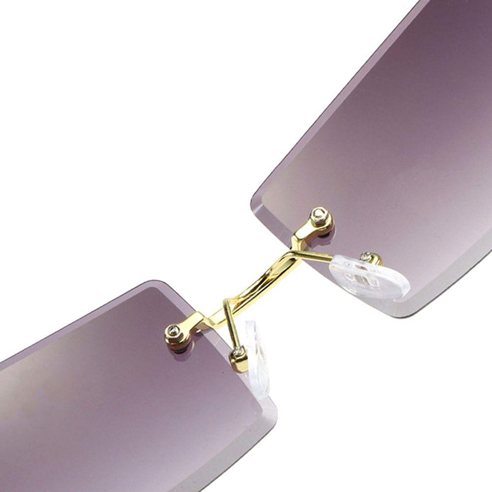 Kính Mát Không Gọng Chống Bức Xạ Màu Sắc Gradient Thời Trang Cho Nữ