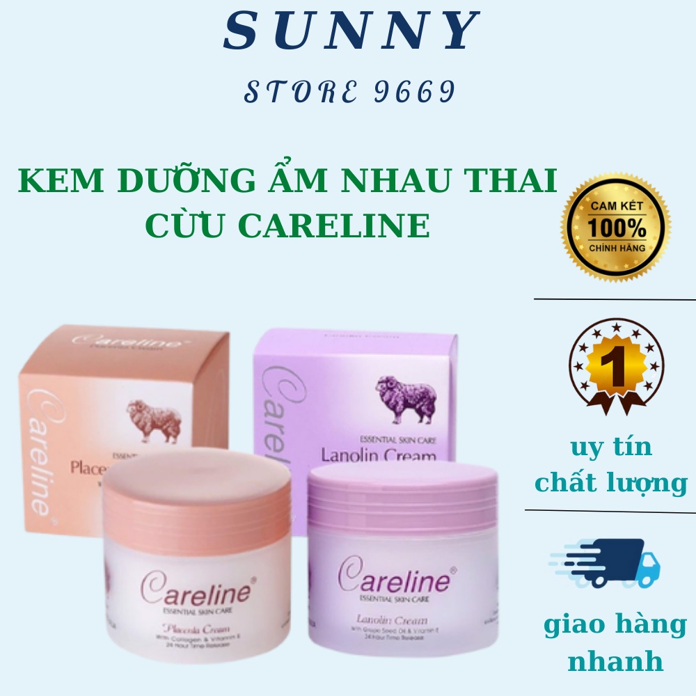 Kem dưỡng ẩm trắng da nhau thai cừu careline 100g chính hãng