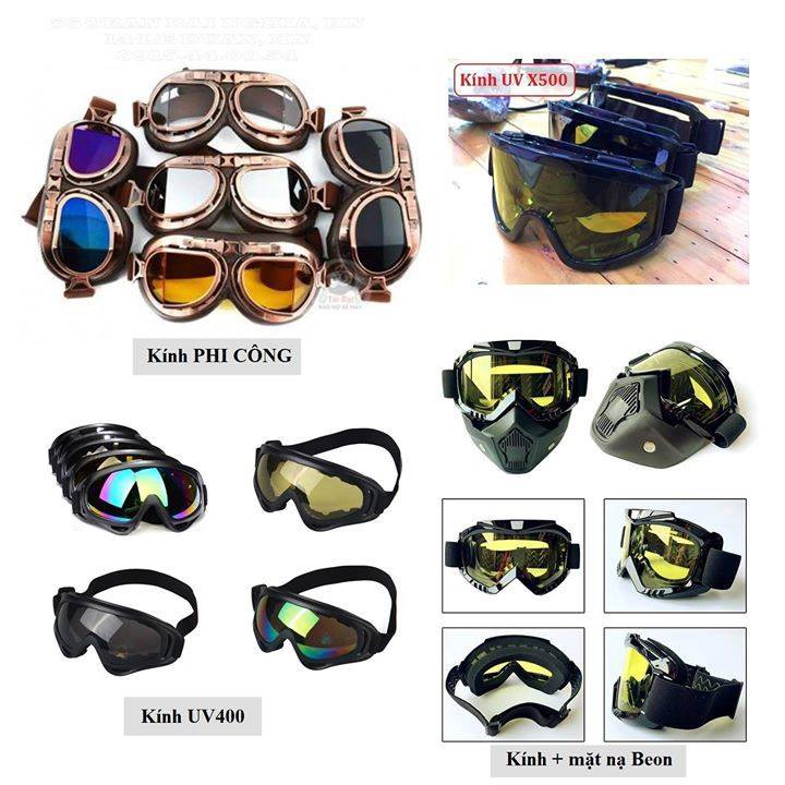Kính UV x400 - Kínhho mũ bảo hiểm 1/2 3/4 phượt | BigBuy360 - bigbuy360.vn
