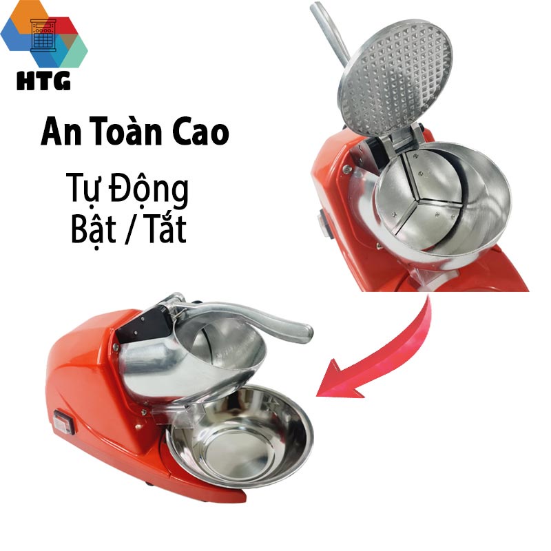 Máy bào đá tuyết IC-203, xay mịn, phiên bản nâng cấp 3 lưỡi, công suất 500W mạnh mẽ, motor dây đồng nguyên chất