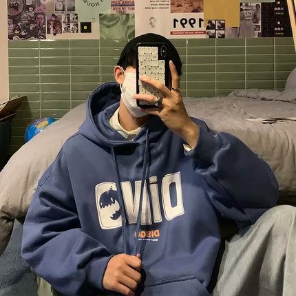 Áo hoodie dáng rộng in hoạt hình thời trang Nhật size M-5XL cho nam nữ