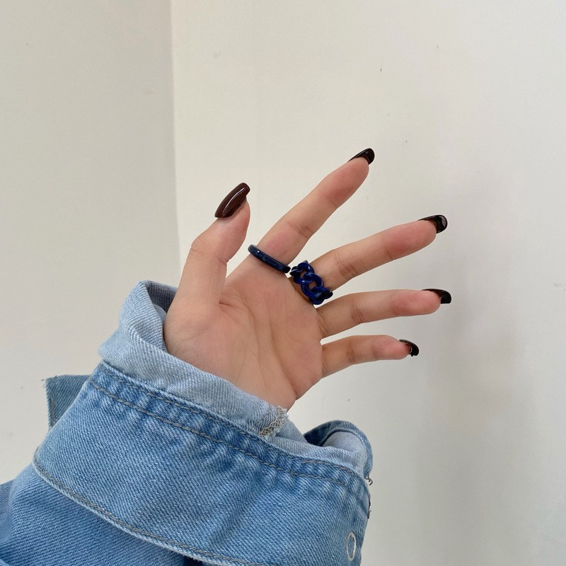 Bộ 2 Nhẫn Đính Đá Sang Trọng Phong Cách Cổ Điển C57