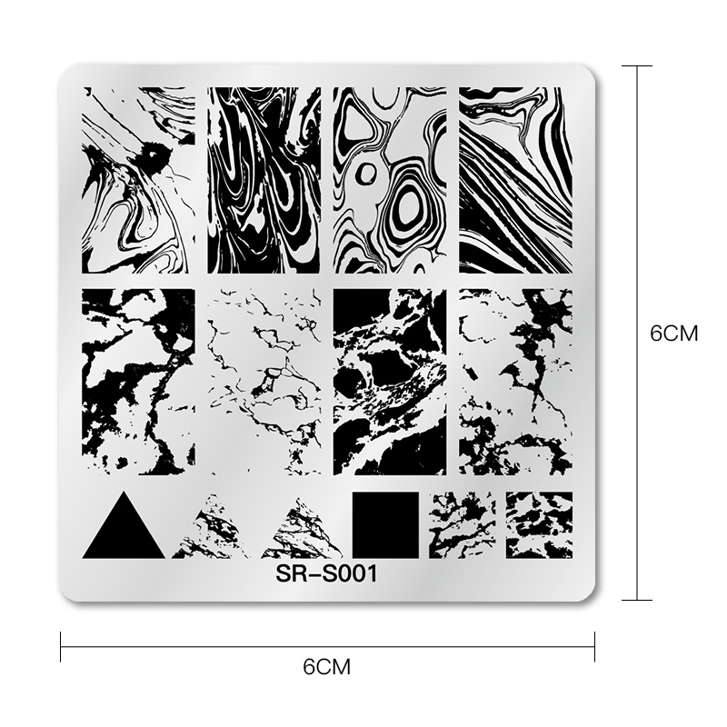 Tấm Khuôn In Trang Trí Móng Tay Nghệ Thuật MTSSII Thép Không Gỉ Chuyên Dụng