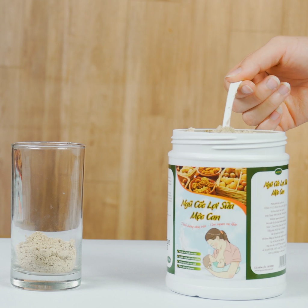 Ngũ cốc lợi sữa bà bầu sau sinh giúp sữa về nhanh, nhiều hơn, bé ăn ngủ ngon Mộc Can hộp 500g