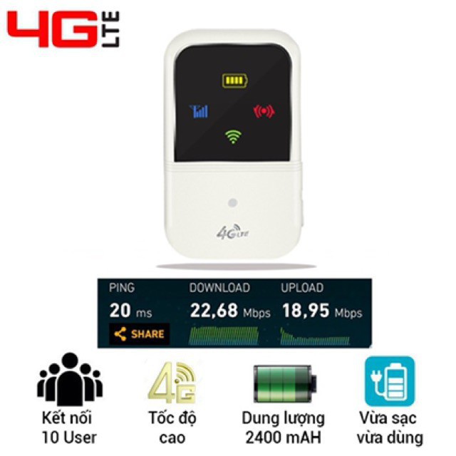 🌟CHÍNH HÃNG 🌟 Bộ phát sóng wifi từ sim 3G/4G A800 M80 đúng chất lượng hình ảnh thật