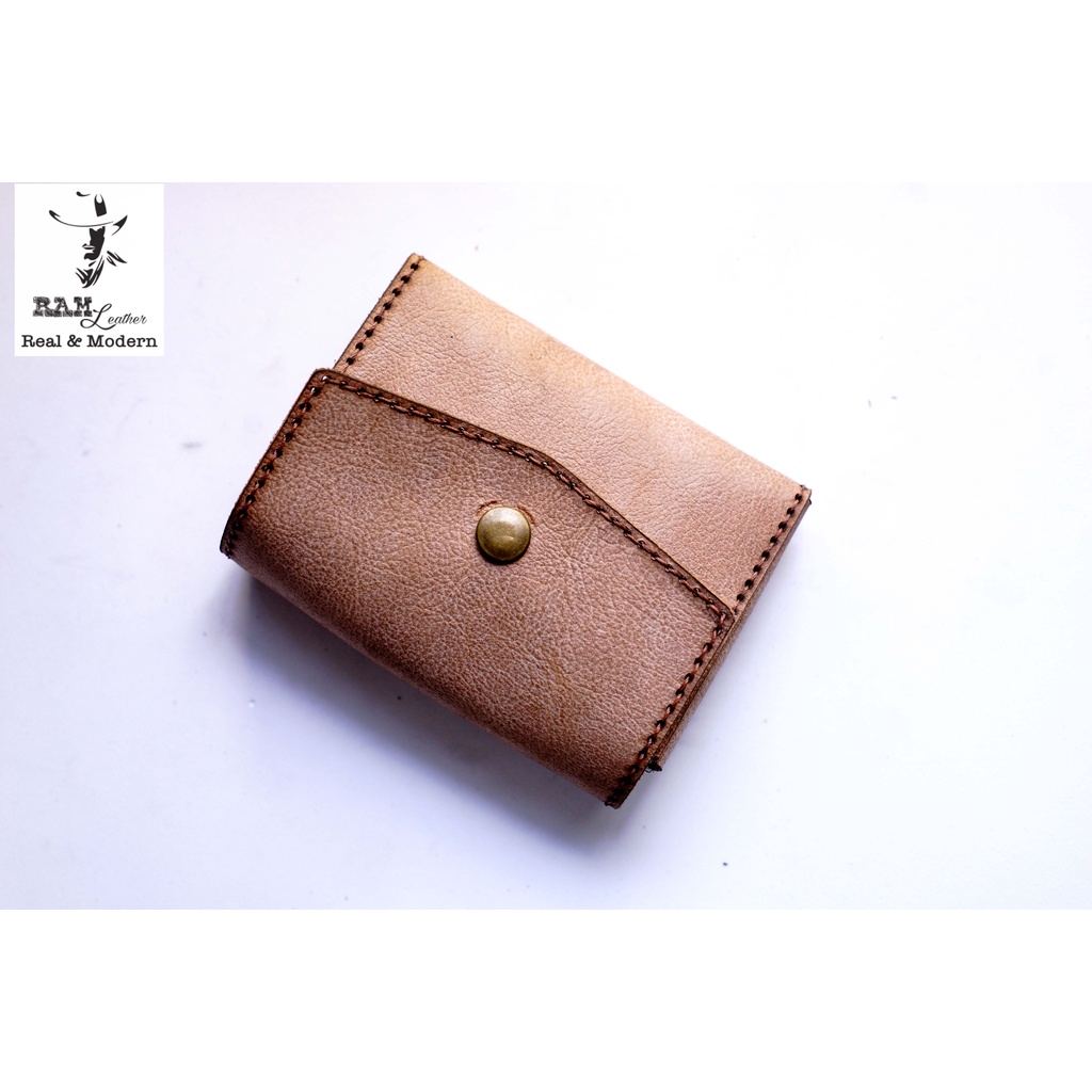 Ví nữ RAM Leather handmade da bò vân hạt sáng