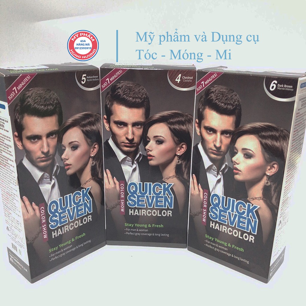 Thuốc nhuộm tóc phủ bạc Quick Seven Hair Color