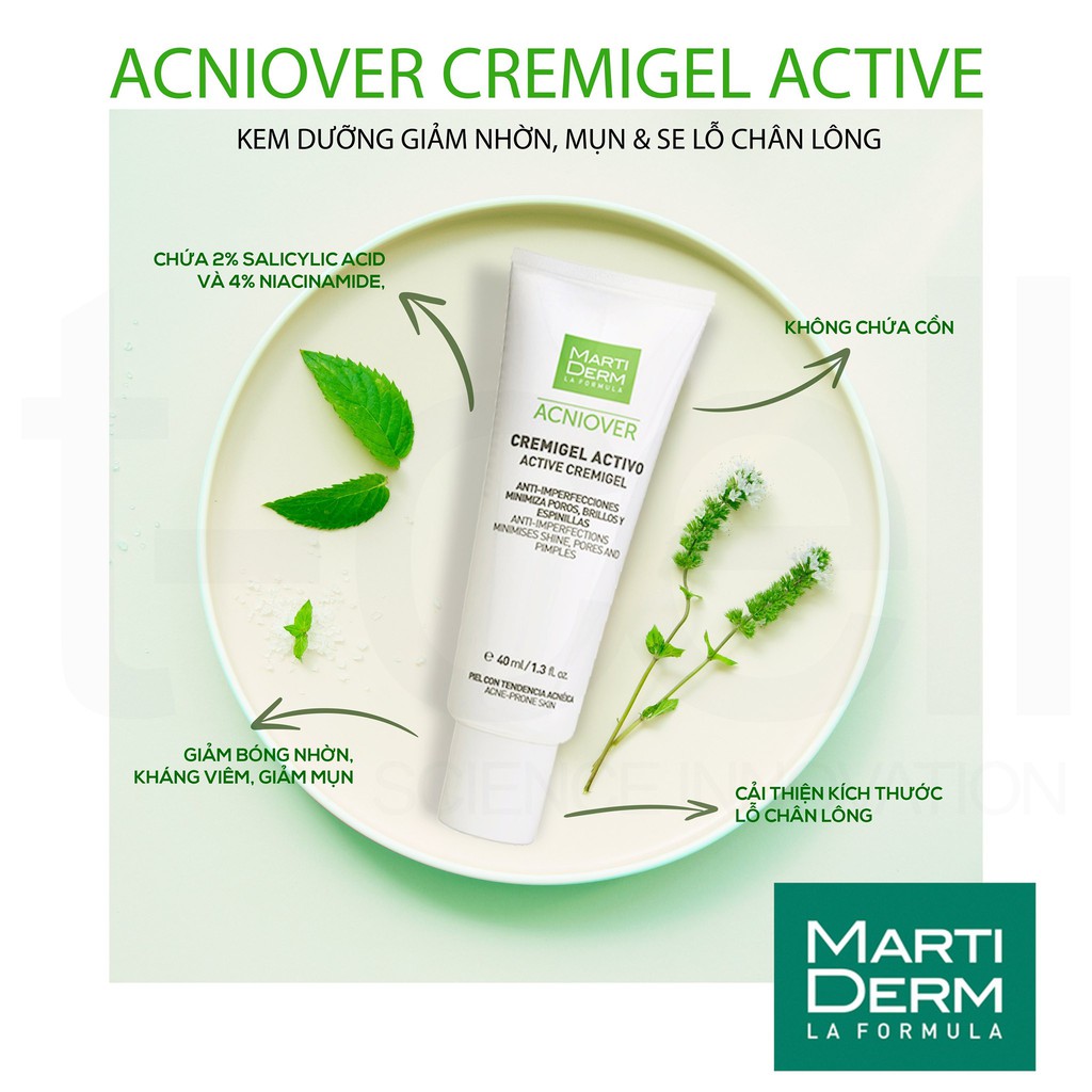 [MARTIDERM] Kem dưỡng giảm nhờn, se lỗ chân lông MARTIDERM ACTIVE CREMIGEL