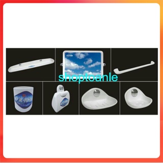 Combo 2 bộ phụ kiện nhà tắm 6 món bằng nhựa