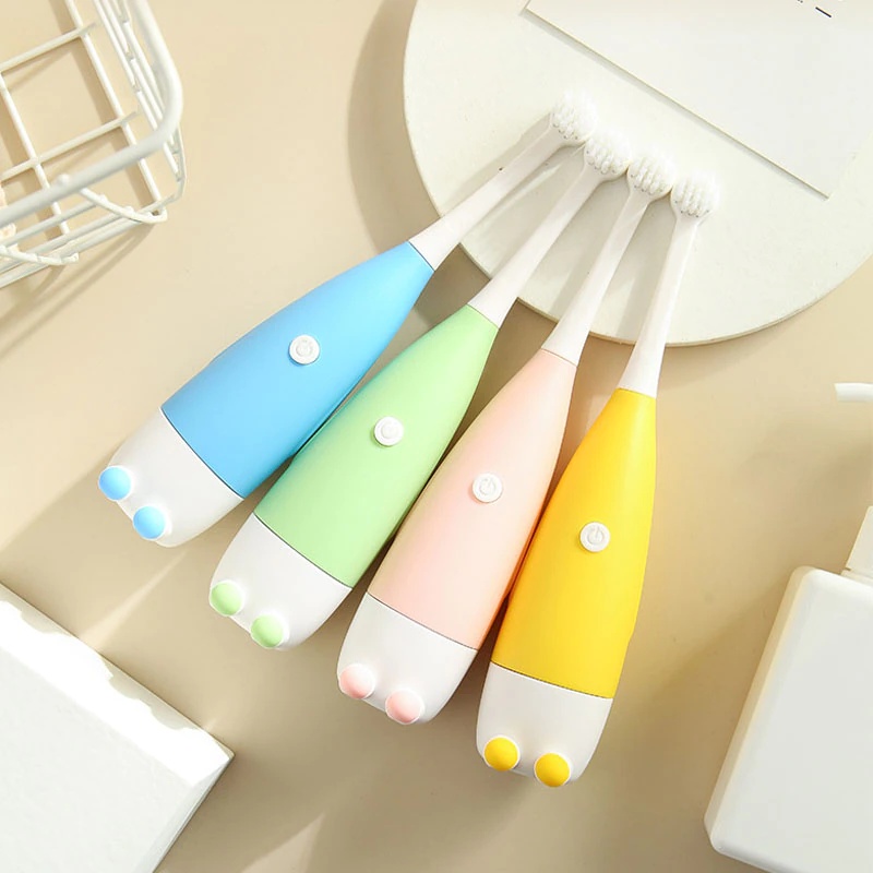 [Hàng mới về] Bàn chải đánh răng điện tự động bằng silicon dành cho trẻ em