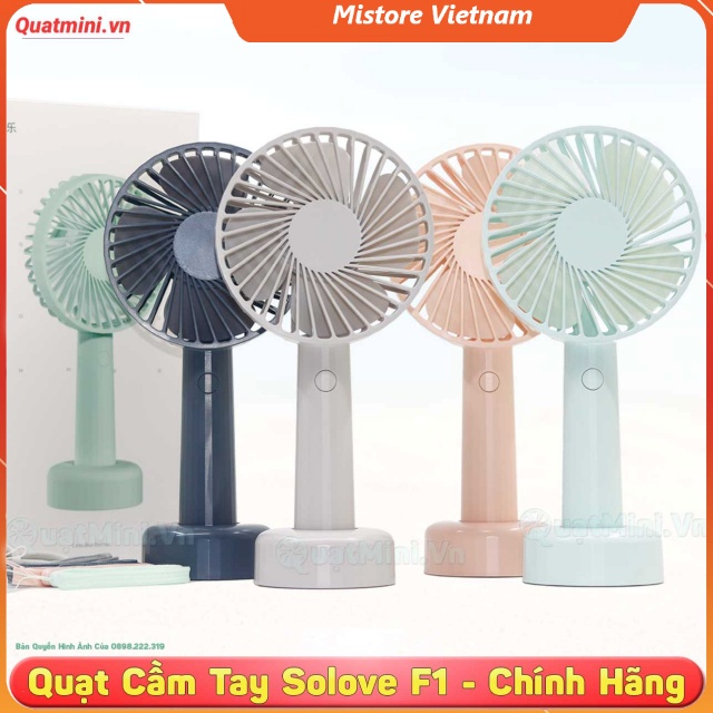 [Mã ELHA22 giảm 5% đơn 300K] Quạt mini cầm tay Xiaomi Solove F1, pin 2000mAh