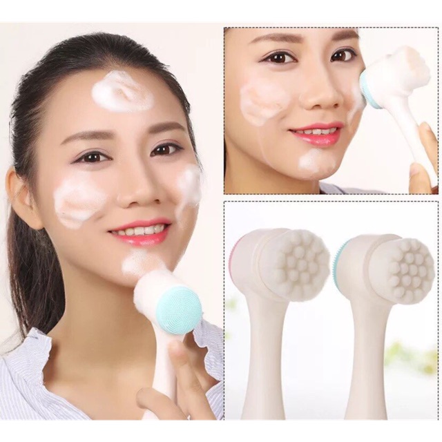 Cọ rửa mặt 2 đầu