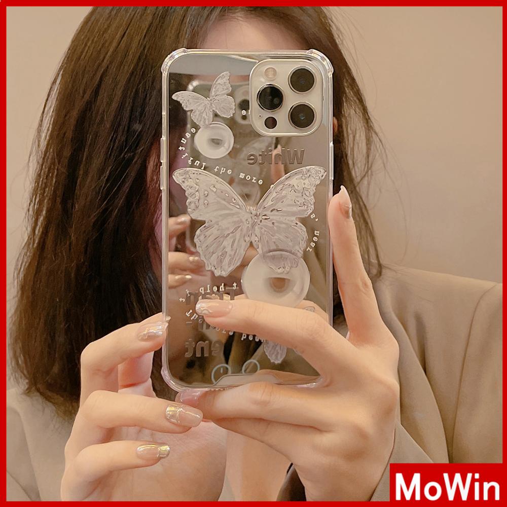 Ốp điện thoại mặt gương HD acrylic hình bướm chống sốc thích hợp cho iPhone 11 13 Pro Max 12 Pro Max iPhone 7+ xr