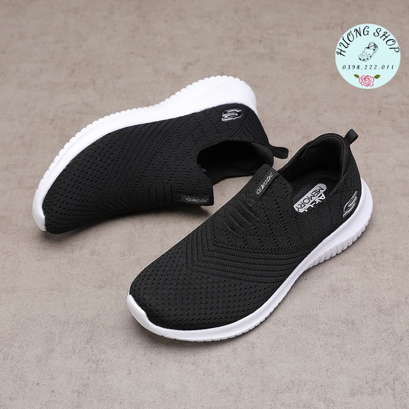 Skechers nữ 4 vạch mũi tên thoáng khí, êm nhẹ, thiết kế thời trang cho nữ