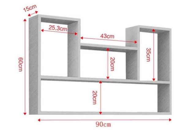 Kệ sách treo tường độc đáo