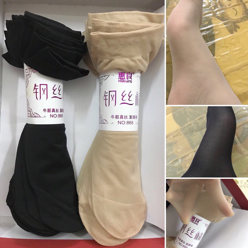 Combo 10 đôi tất da chân hàn quốc mỏng dai.