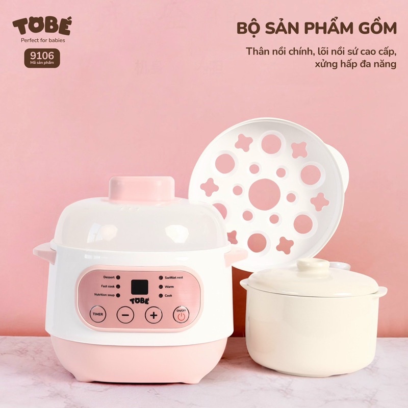 Nồi nấu cháo chậm 1 lit ToBé phiên bản quốc tế