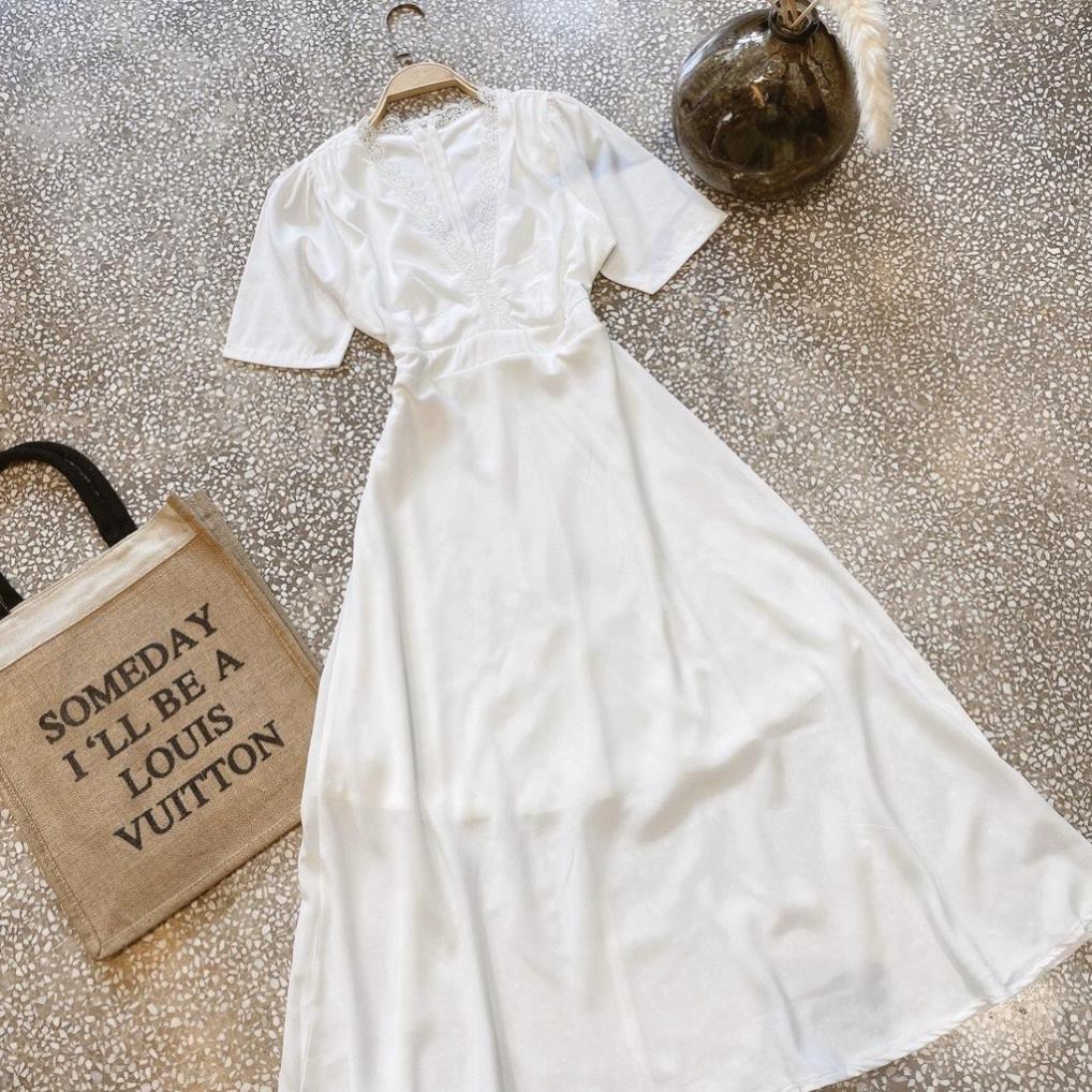 Đầm Maxi trắng dự tiệc, đầm cưới. [HÀNG CHẤT LƯỢNG] | BigBuy360 - bigbuy360.vn