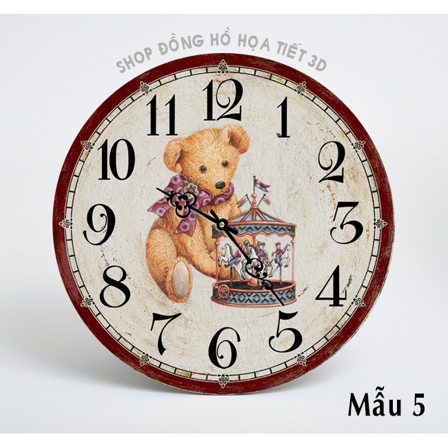 Đồng hồ treo tường gấu boy