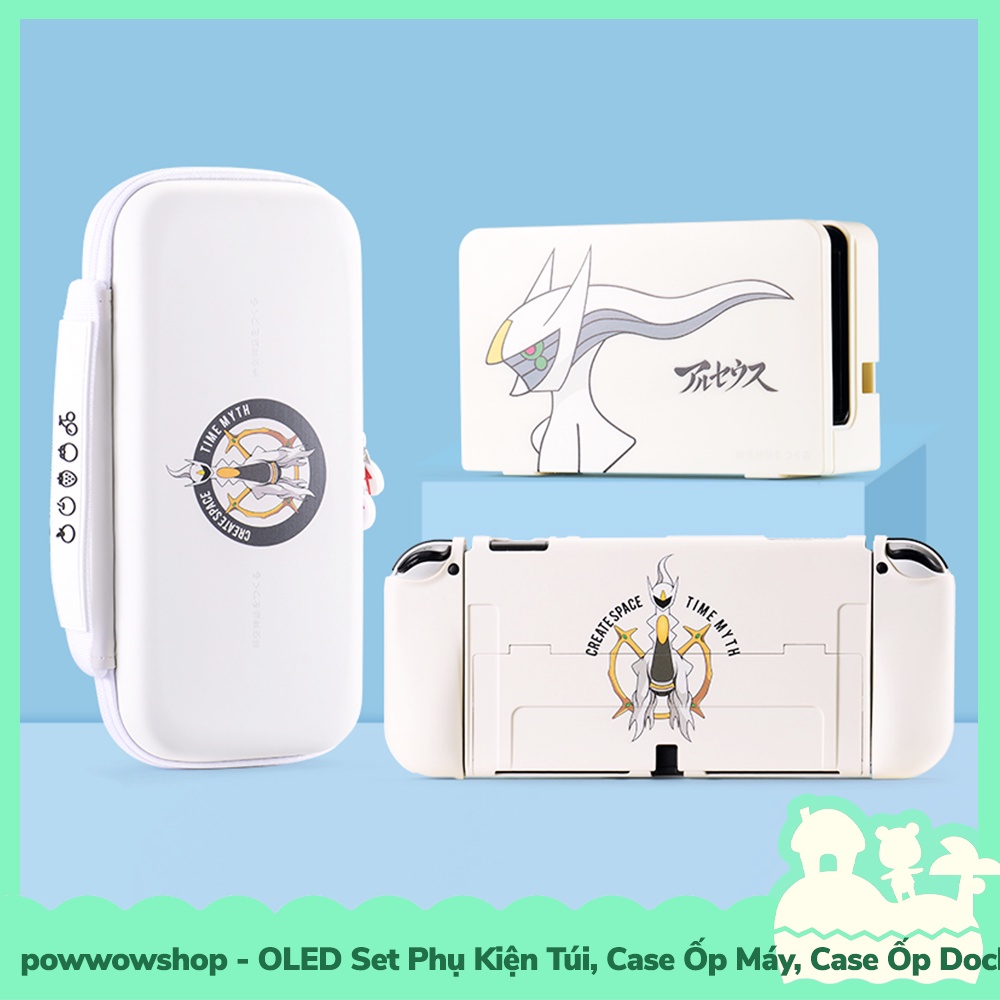 OLED/V1/V2 Set Phụ Kiện Case Ốp Máy, Ốp Dock Nintendo Switch Phong Cách Legend Arceus