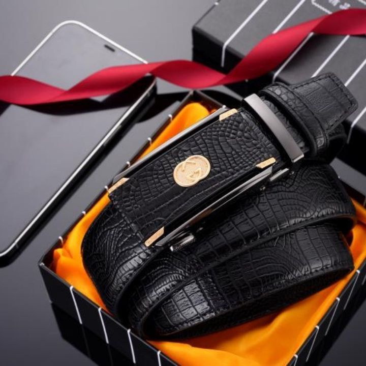 Thắt lưng nam - Dây nịt nam mặt đẹp, da vân cá sấu sang trọng lịch lãm TL45