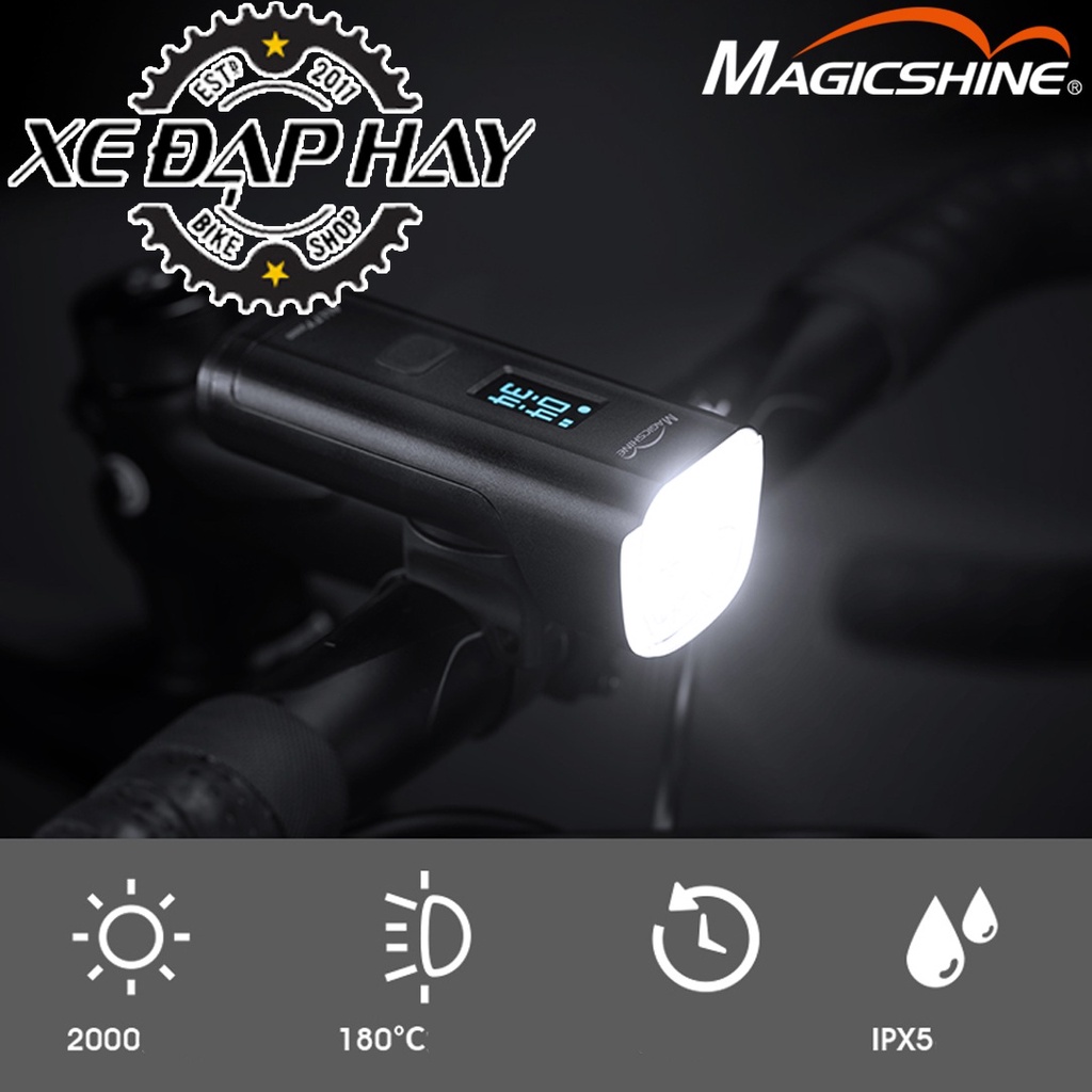 [Đèn Xe Đạp Cao Cấp] Chính Hãng MAGICSHINE ALLTY 2000  Độ Sáng 2000 Lumen Chiếu Xa 165m Sạc Pin USB 7.2V 7000mAh