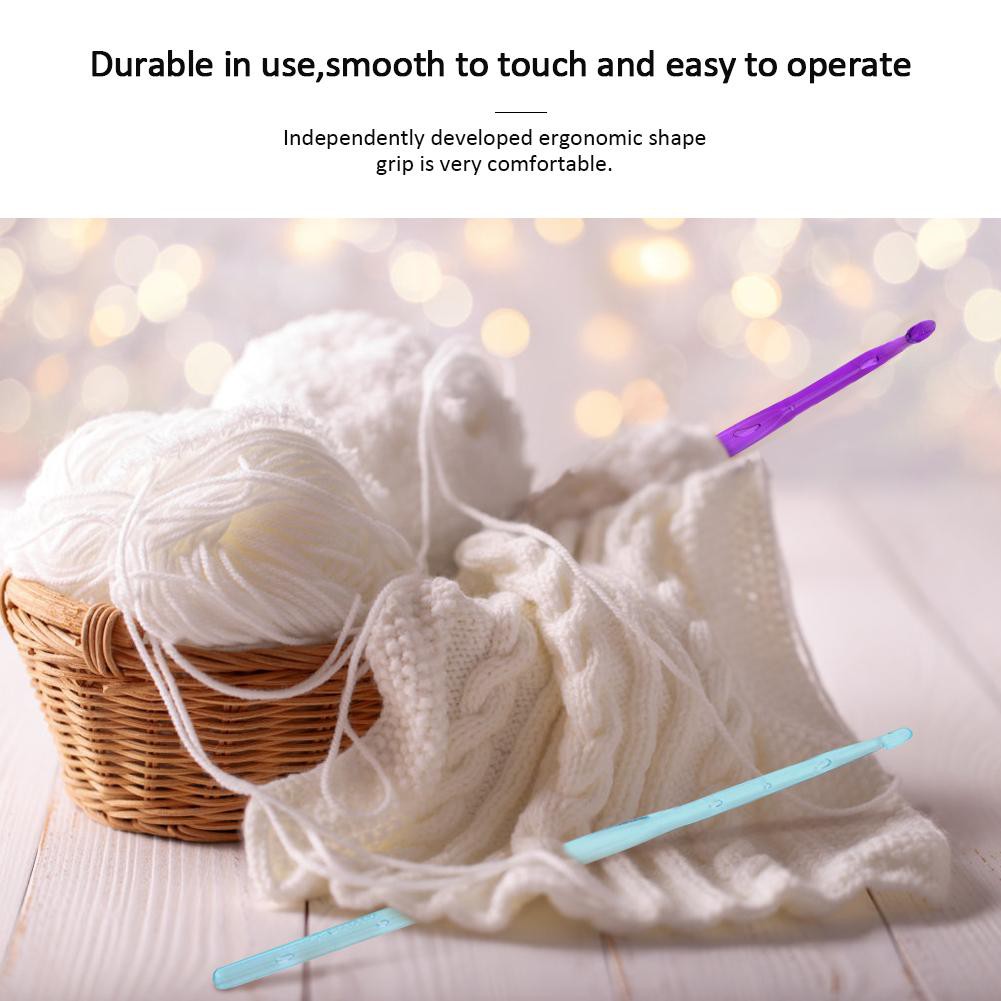 Set 9 kim móc len nhựa nhiều màu độc đáo