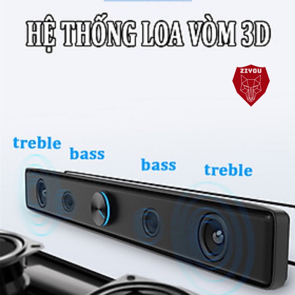 Loa Vi Tính Để Bàn Có Dây ZIYOU V-193 Bản Đặc Biệt Có Bluetooth,Dùng Cho Máy Tính,Vi Tính,Laptop,PC,Tivi,Điện Thoại