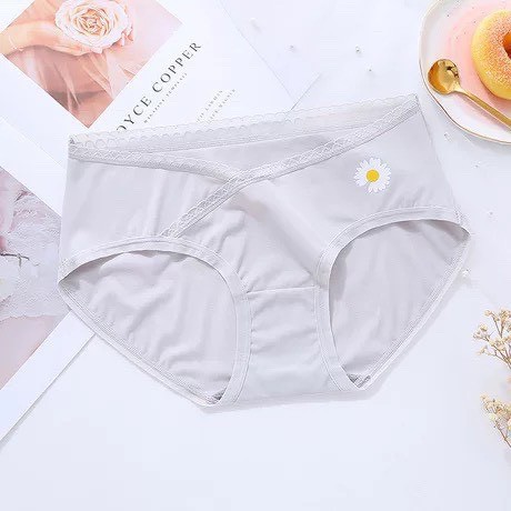 [Hàng cao cấp]Quần lót bầu hoa cúc loại 1 chất thông hơi kháng khuẩn co giãn 4 chiều ko bai ko gião☘️quần bầu cạp chéo