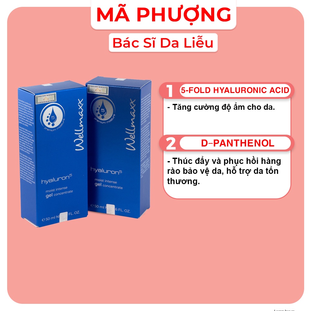 Dưỡng ẩm Wellmaxx Hyaluron 5 - Hàng Chính Hãng - Dược Mỹ Phẩm Bác Sĩ Mã Phượng