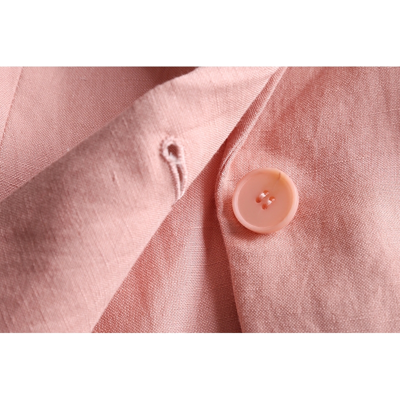 [Sẵn] Áo Blazer Hồng Tay Lửng Linen Cotton 2022 | BigBuy360 - bigbuy360.vn