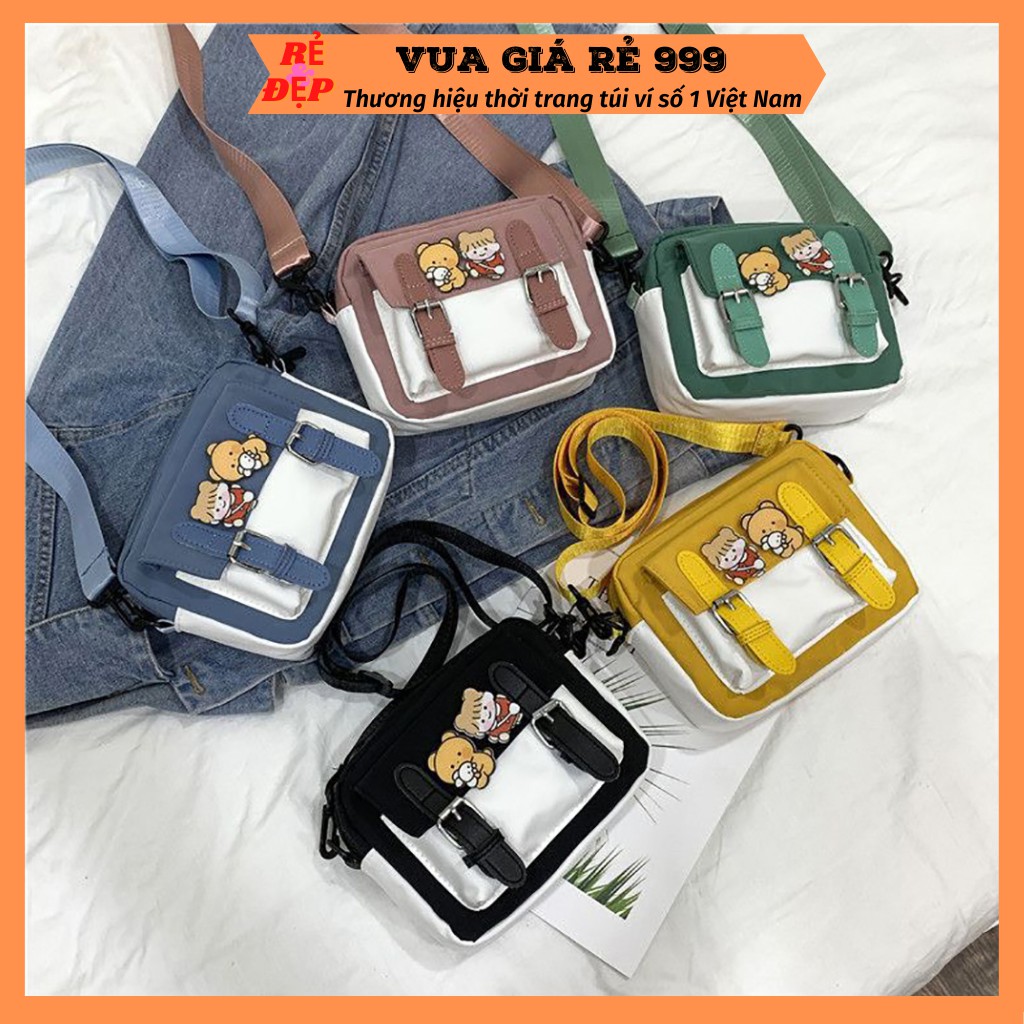 Túi tote vải canvas nữ đẹp đeo chéo đi học nhỏ gọn cute dễ thương giá rẻ TV08