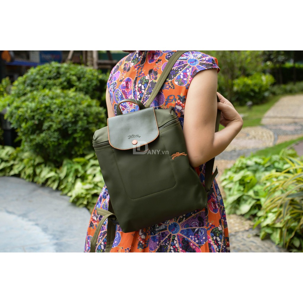 Balo longchamp xanh rêu