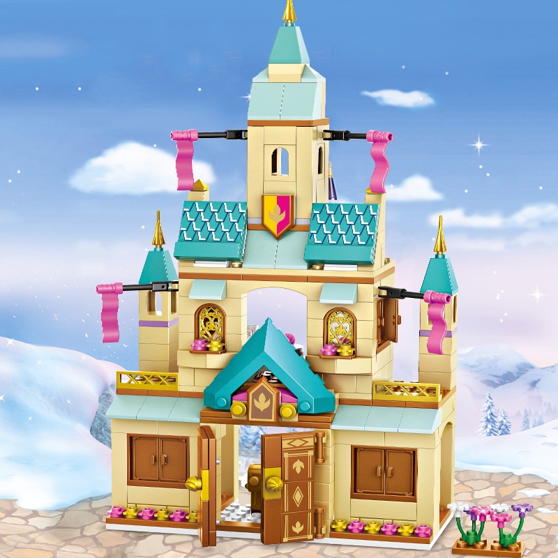 Lego Bộ Đồ Chơi Xếp Hình Lâu Đài Công Chúa 608 Mảnh Cho Bé