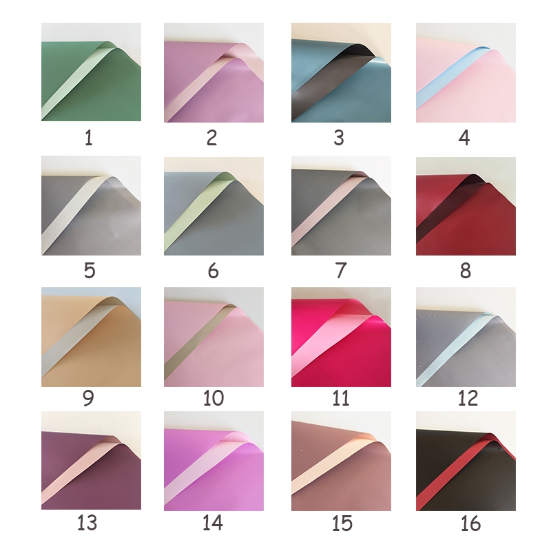 Tờ giấy gói quà/hoa hai màu sắc kết hợp chống thấm nước kích thước 58x58cm tiện lợi