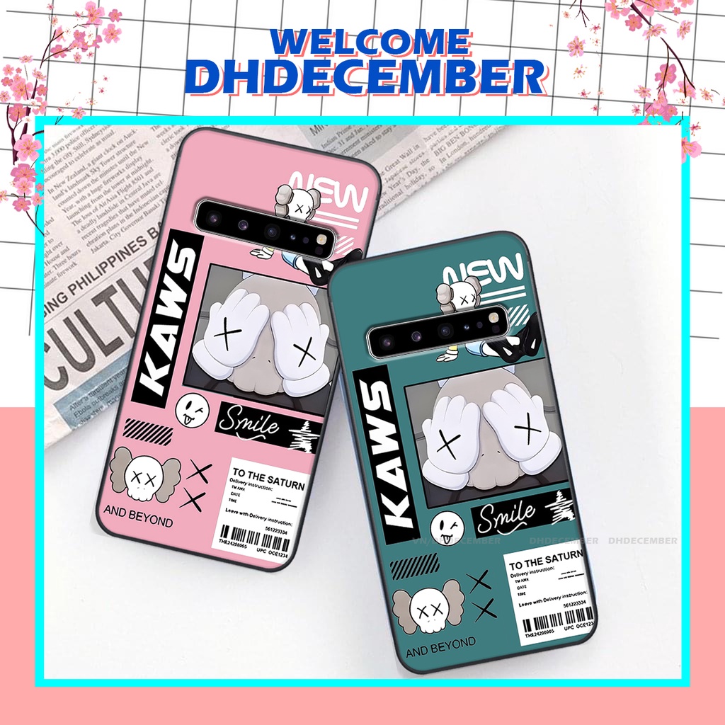 Ốp lưng Samsung Galaxy S10 5G in hình gấu K@ws, gấu nâu, dor@emon RẺ- ĐẸP- BỀN