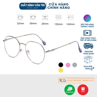 Gọng kính cận T561 mắt kính tròn nữ chất liệu càng kim loại cao cấp không gỉ