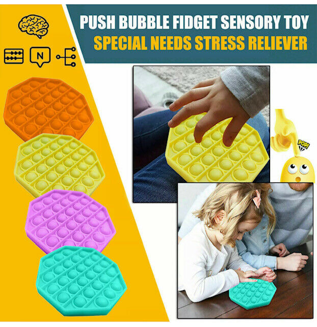 1x Foxmind Push Pop Pop Bubble Sensory Fidget Toy Stress Relief Special Needs Silent Classroom