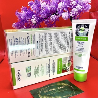 Kem dưỡng Kiềm dầu Kháng Khuẩn Giảm Mụn Trứng Cá Dermacos Farmona Anti Ance Matting Cream 50ml