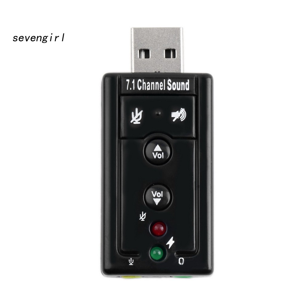 Usb 2.0 Mini Chuyển Đổi Thẻ Âm Thanh Ảo 3D 12Mbps 7.1 Kênh