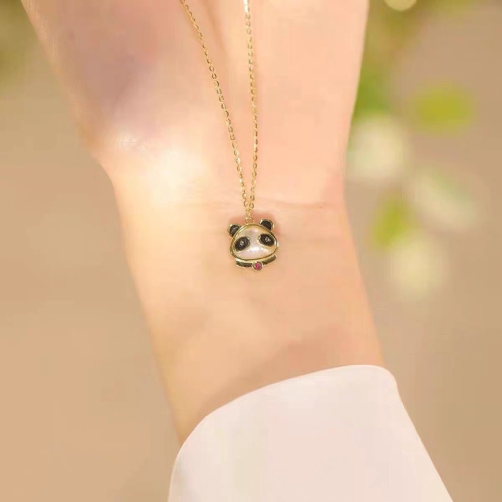 Dây chuyền bạc 925 mặt hình gấu trúc xinh xắn dáng yêu Bemery Accessoríes