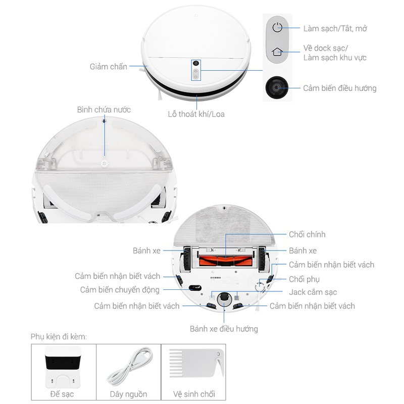 Robot hút bụi lau nhà Xiaomi Vacuum Mop SKV4093GL