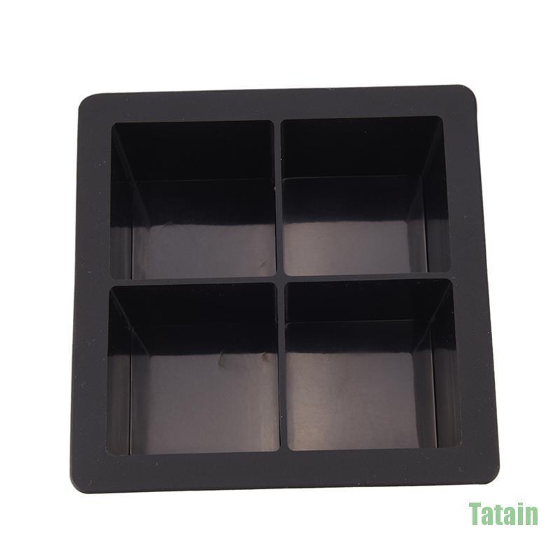 Khuôn silicon làm đá hình vuông cỡ lớn màu đen