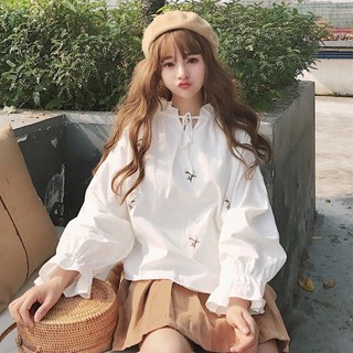 [ sẵn trắng] Áo tay bồng ulzzang