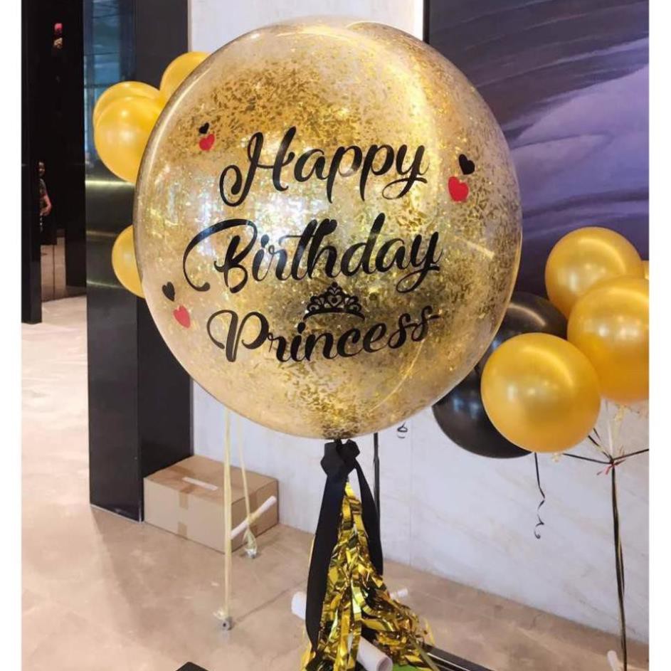 Bóng Jumbo nhũ kèm chữ decal theo yêu cầu