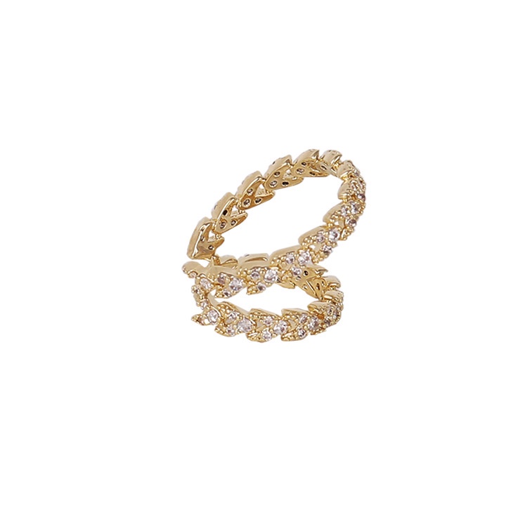 Khuyên kẹp tai đính đá zircon siêu nhấp nháy đơn giản cá tính hoang dã cho nữ