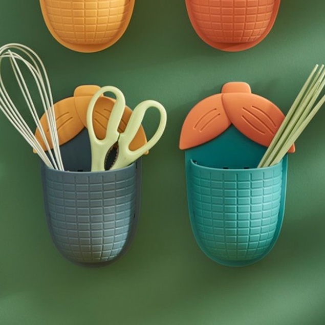 Kệ Đựng Bàn Chải Đánh Răng Dụng cụ dán tường để điện thoại, remote hình bắp ngô dễ thương T2