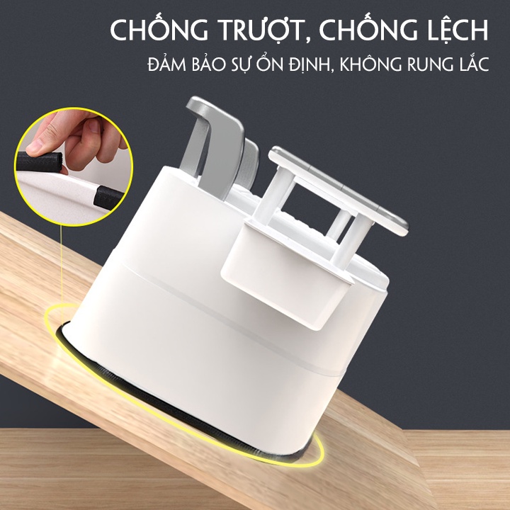 Bồn cầu di động khư mùi cho người già và bà bầu vật liệu chịu lực, sử dụng nhựa ABS cao cấp, có đế cao su chống trượt