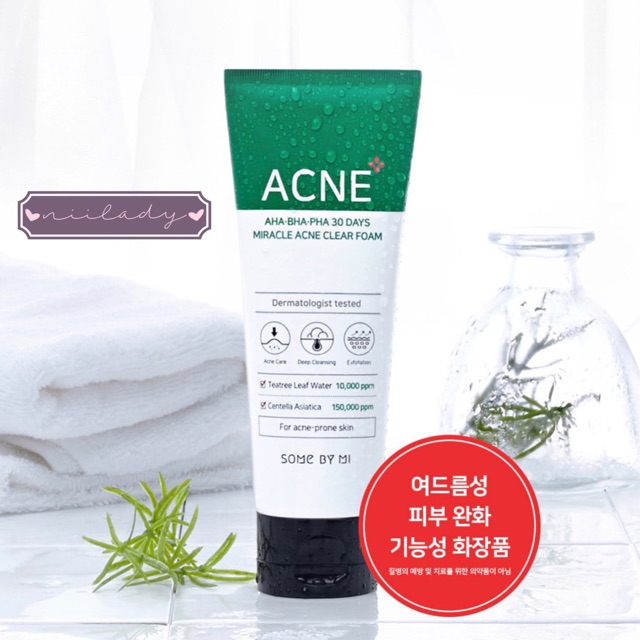Sữa Rửa Mặt Some By Mi AHA-BHA-PHA 30 Days Miracle Acne Clear Foam